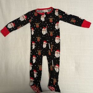 Bums and Roses Christmas footie pjs.